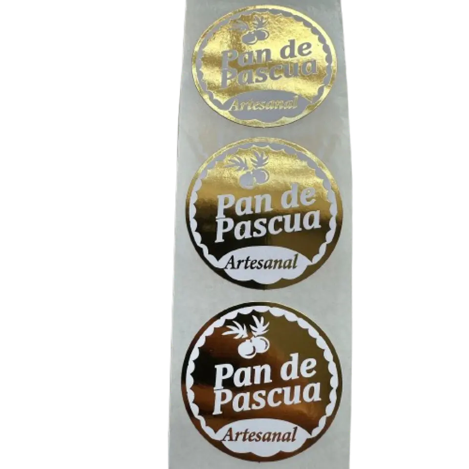 Sticker Pan De Pascua 100un 38mm 2