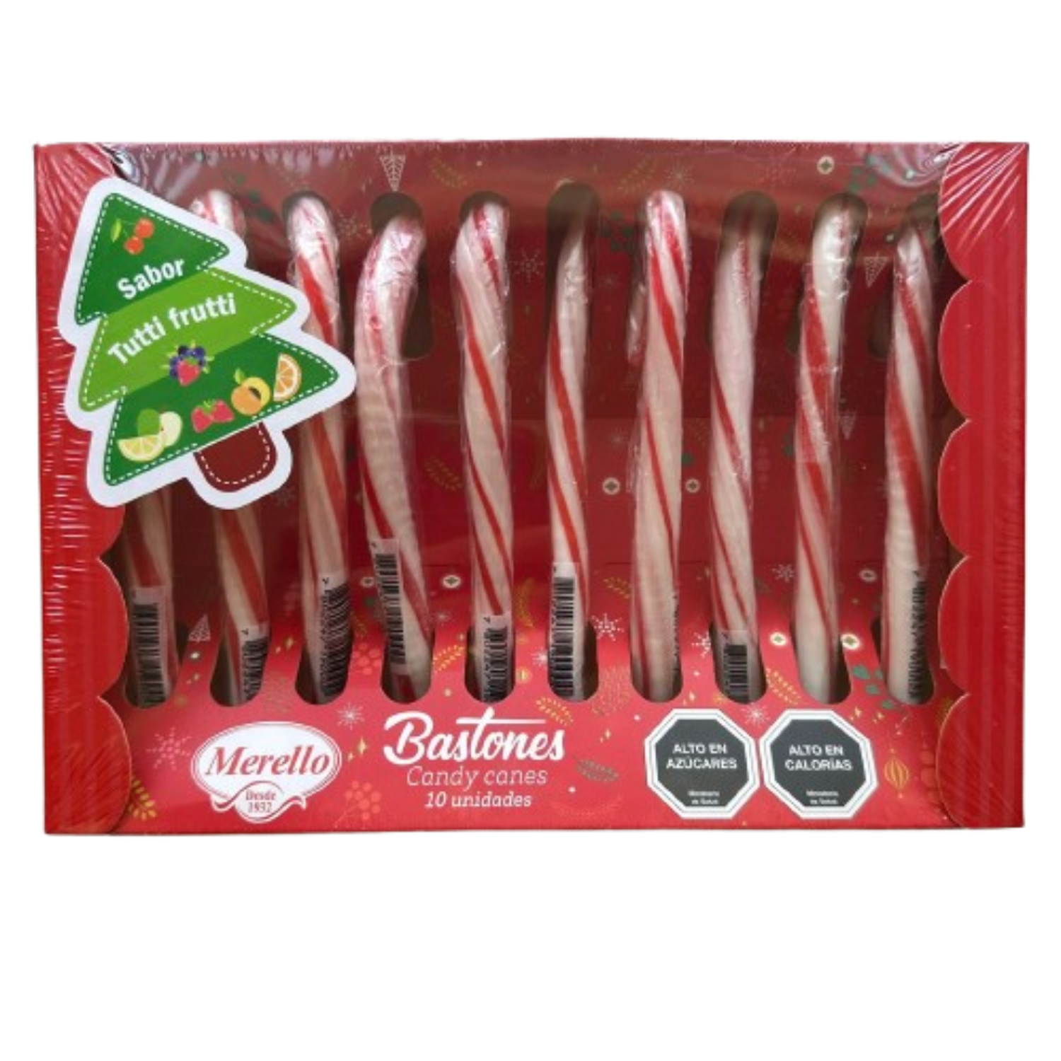 Bastones De Navidad Merello 10 Unidades