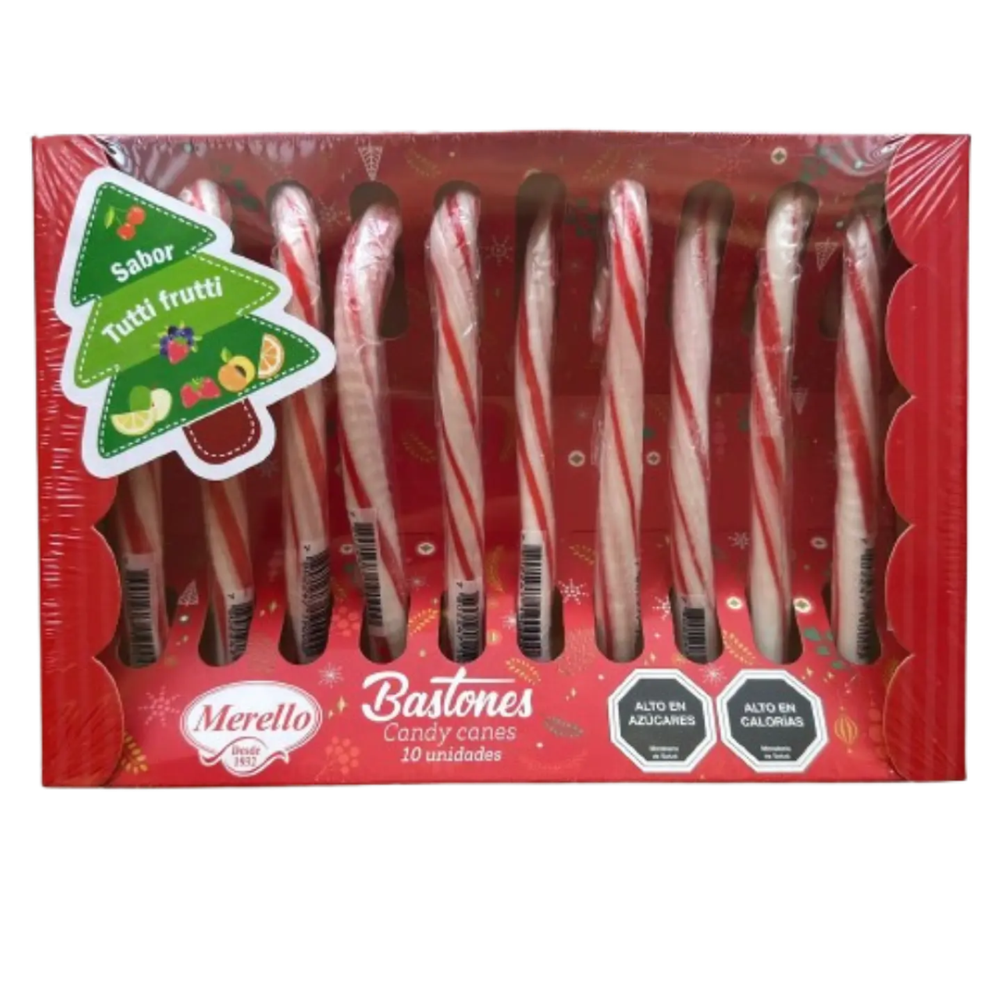 Bastones De Navidad Merello 10 Unidades 1