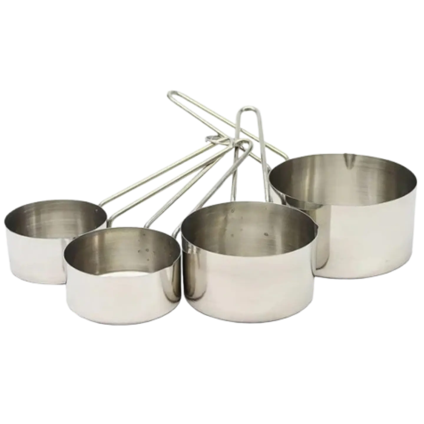 Set 4 Tazas Medidoras Acero Inoxidable Cuiner 1