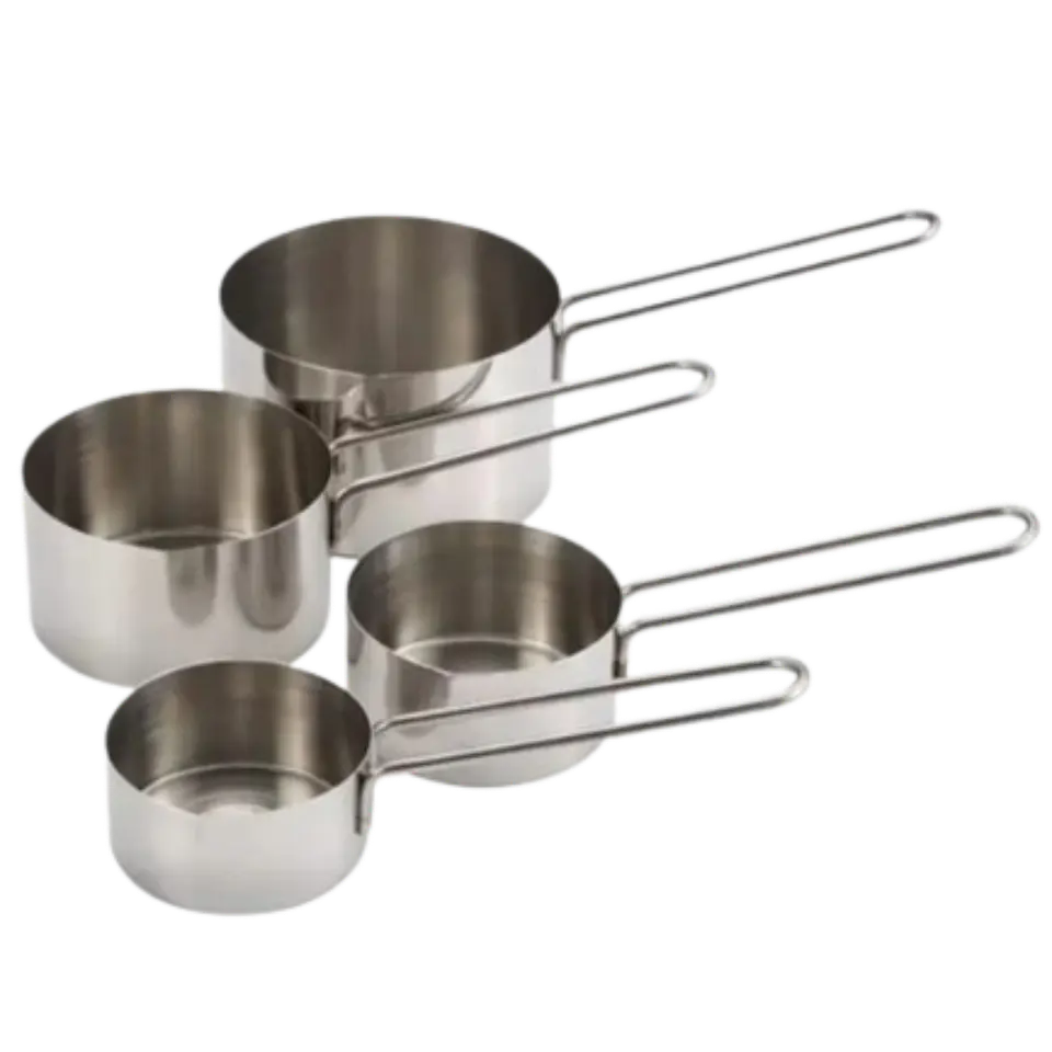 Set 4 Tazas Medidoras Acero Inoxidable Cuiner 2