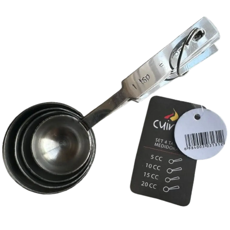 Set 4 Cucharas Medidoras Acero Inoxidable Cuiner 2