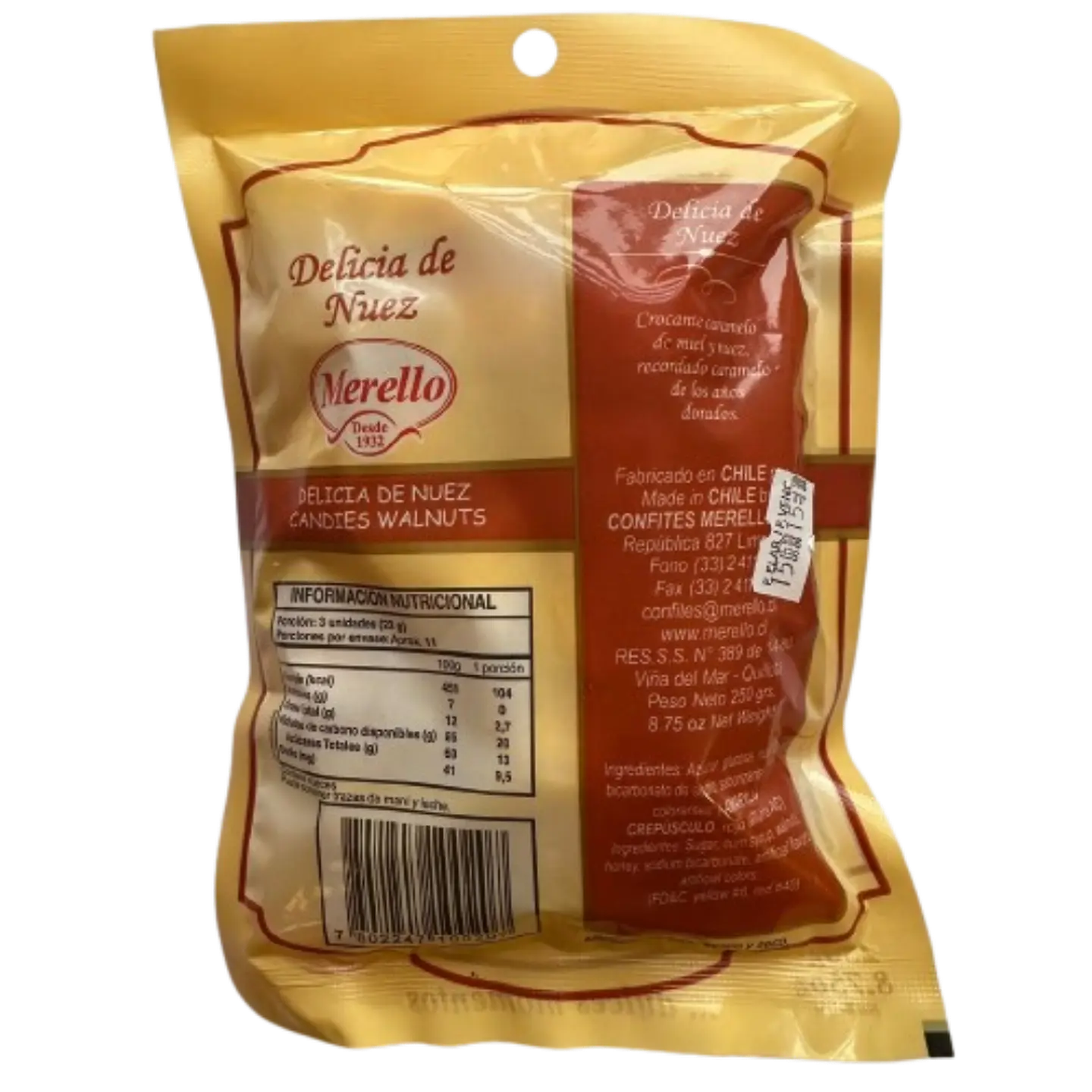Delicia De Nuez Con Trozos Merello 250g 2