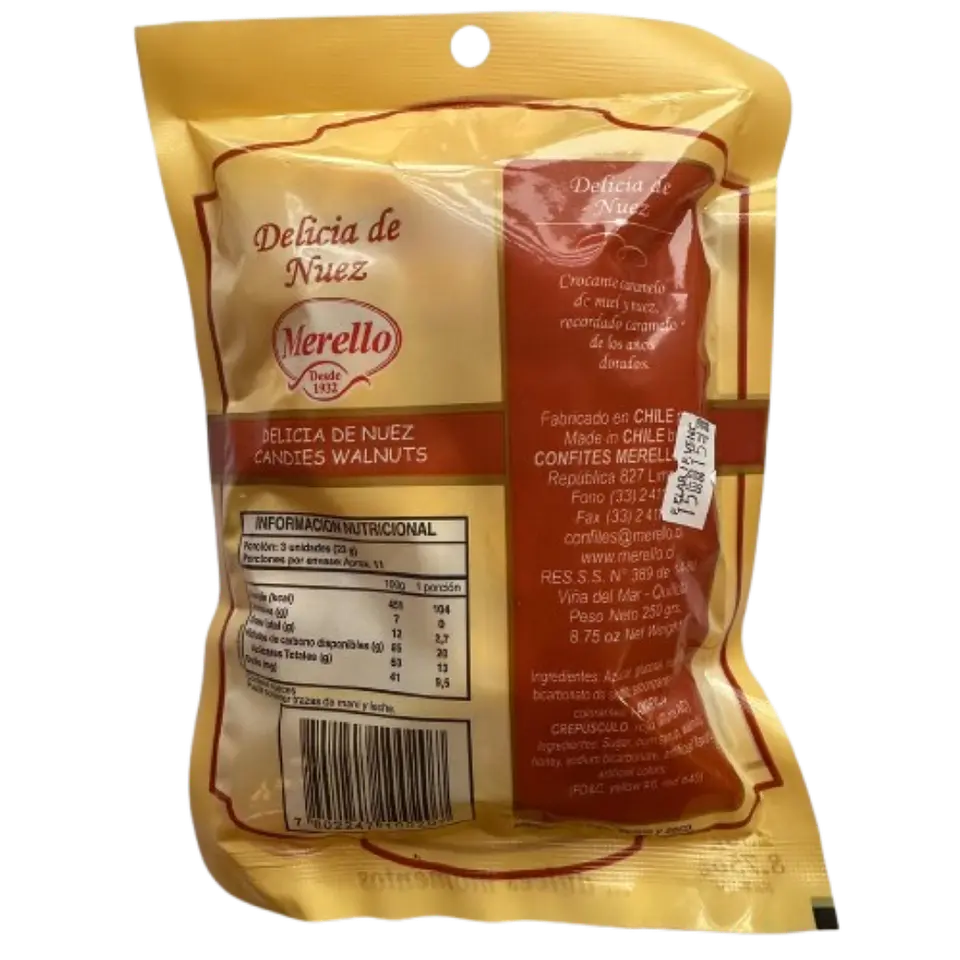 Delicia De Nuez Con Trozos Merello 250g 2