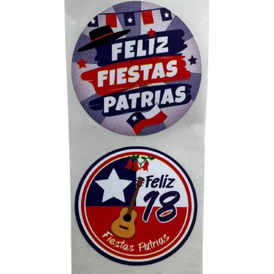 Sticker Fiestas Patrias A 100un 38mm 1