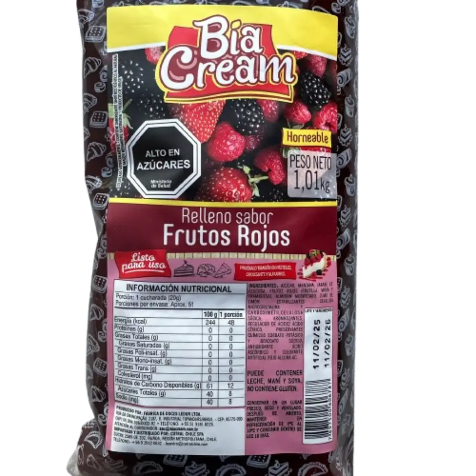 Relleno Frutos Rojos Bia Cream 1kg 2