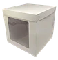 Caja Torta Cubo Con Ventana Cartulina Blanca 30x30x30cm - Miniatura 2
