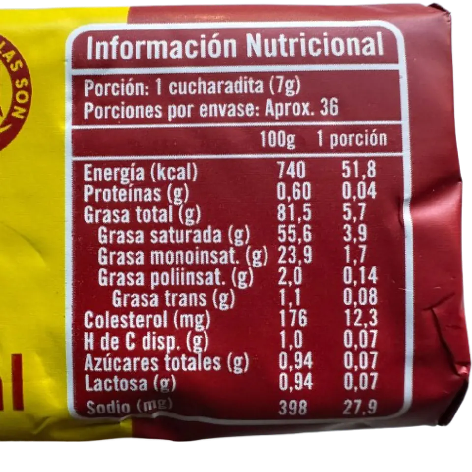Mantequilla Con Sal Soprole 250g 3