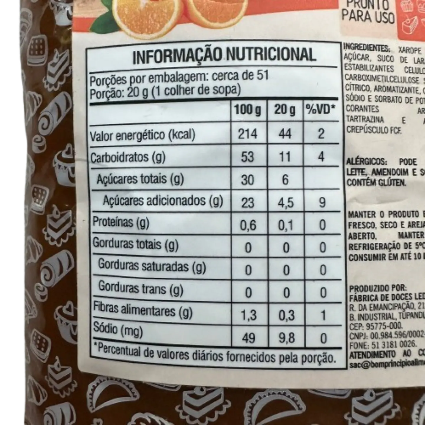 Relleno Naranja Bon Principio 1kg 3