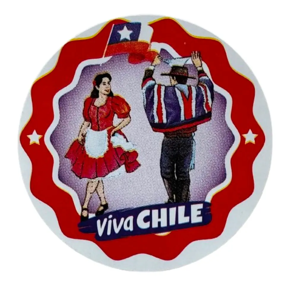 Sticker Fiestas Patrias B 100un 38mm 3