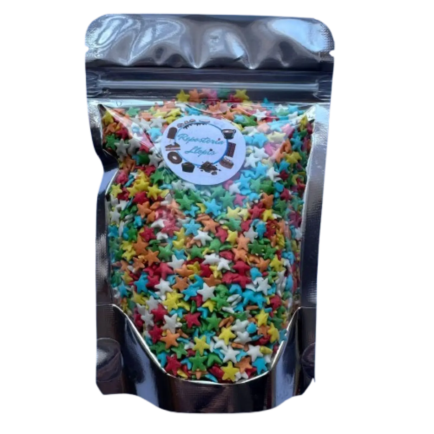 Decoracion Estrellas Multicolor Comestible 100g 1