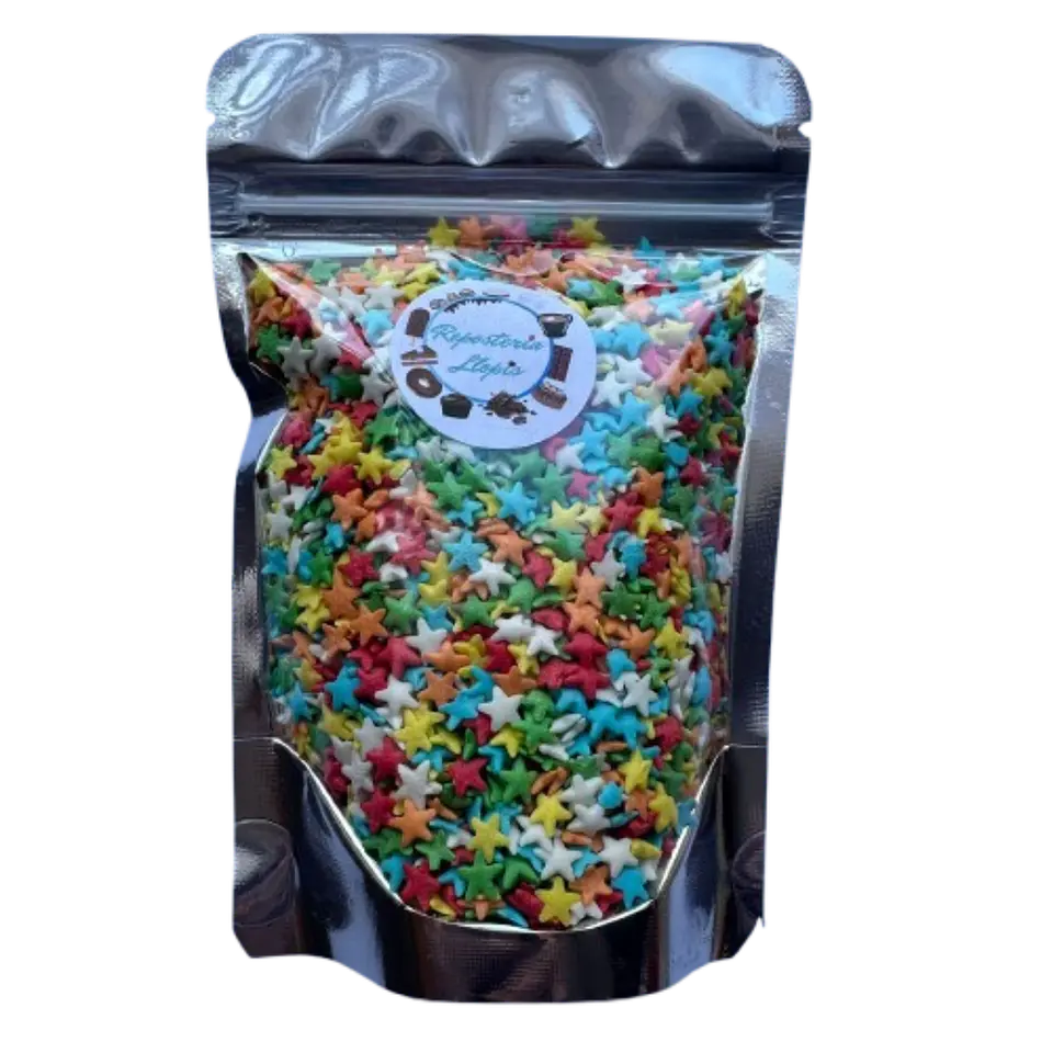 Decoracion Estrellas Multicolor Comestible 100g 1