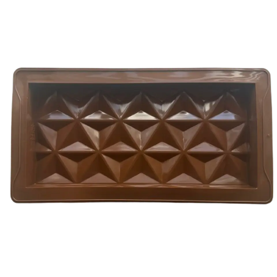 Molde Silicona Barra Chocolate Dubai Triangular 25x14x2cm 1