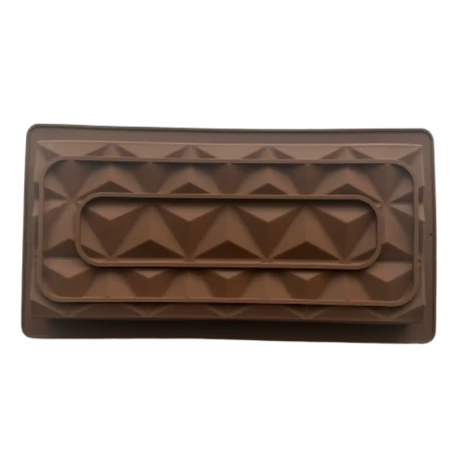 Molde Silicona Barra Chocolate Dubai Triangular 25x14x2cm 2