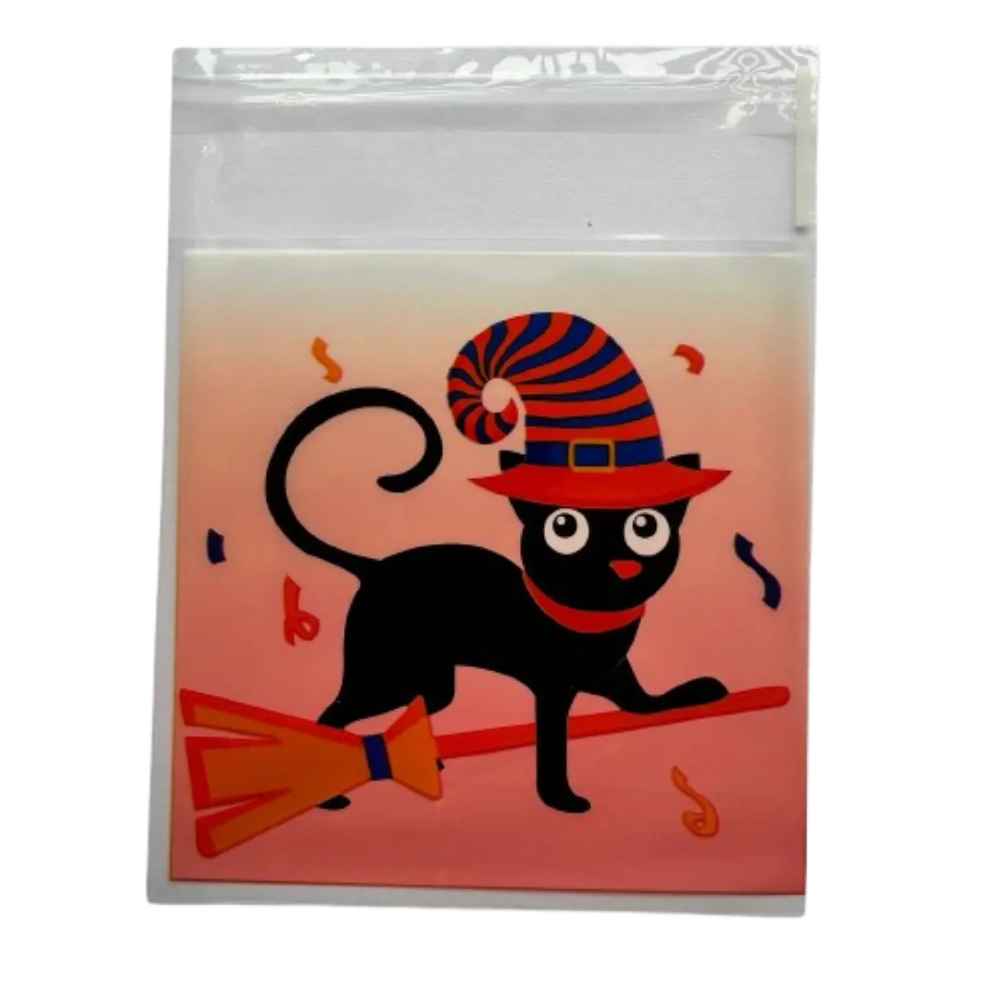 Bolsas Halloween D Celofan Autoadhesivas 100un 10x10+2cm 2