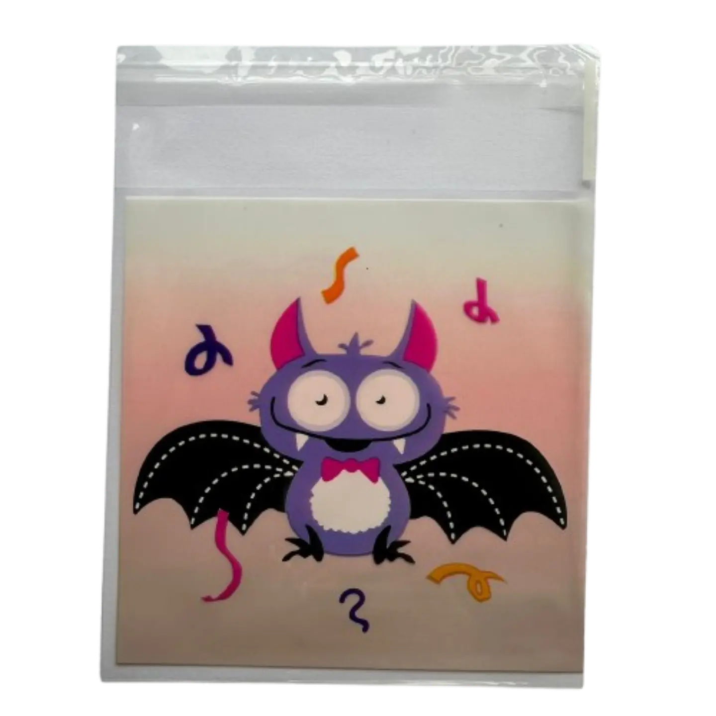 Bolsas Halloween D Celofan Autoadhesivas 100un 10x10+2cm 5