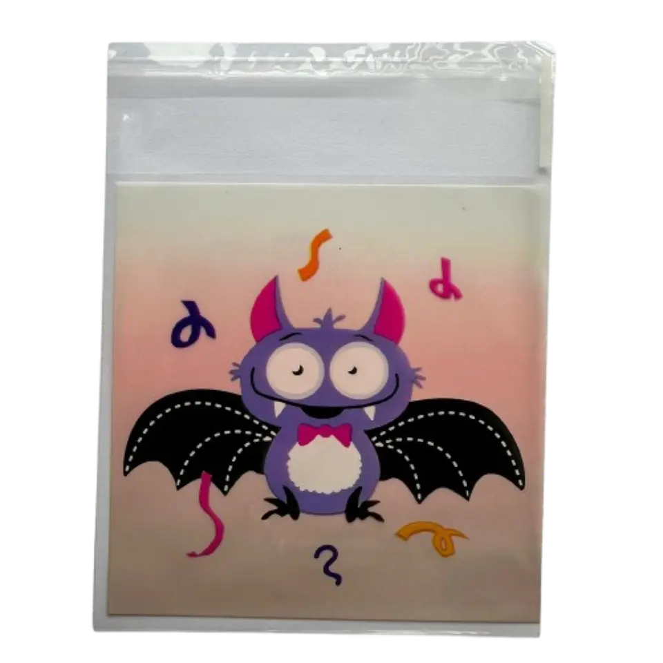 Bolsas Halloween D Celofan Autoadhesivas 100un 10x10+2cm 5