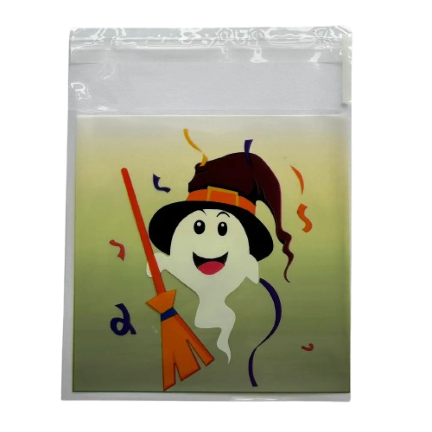 Bolsas Halloween D Celofan Autoadhesivas 100un 10x10+2cm 7