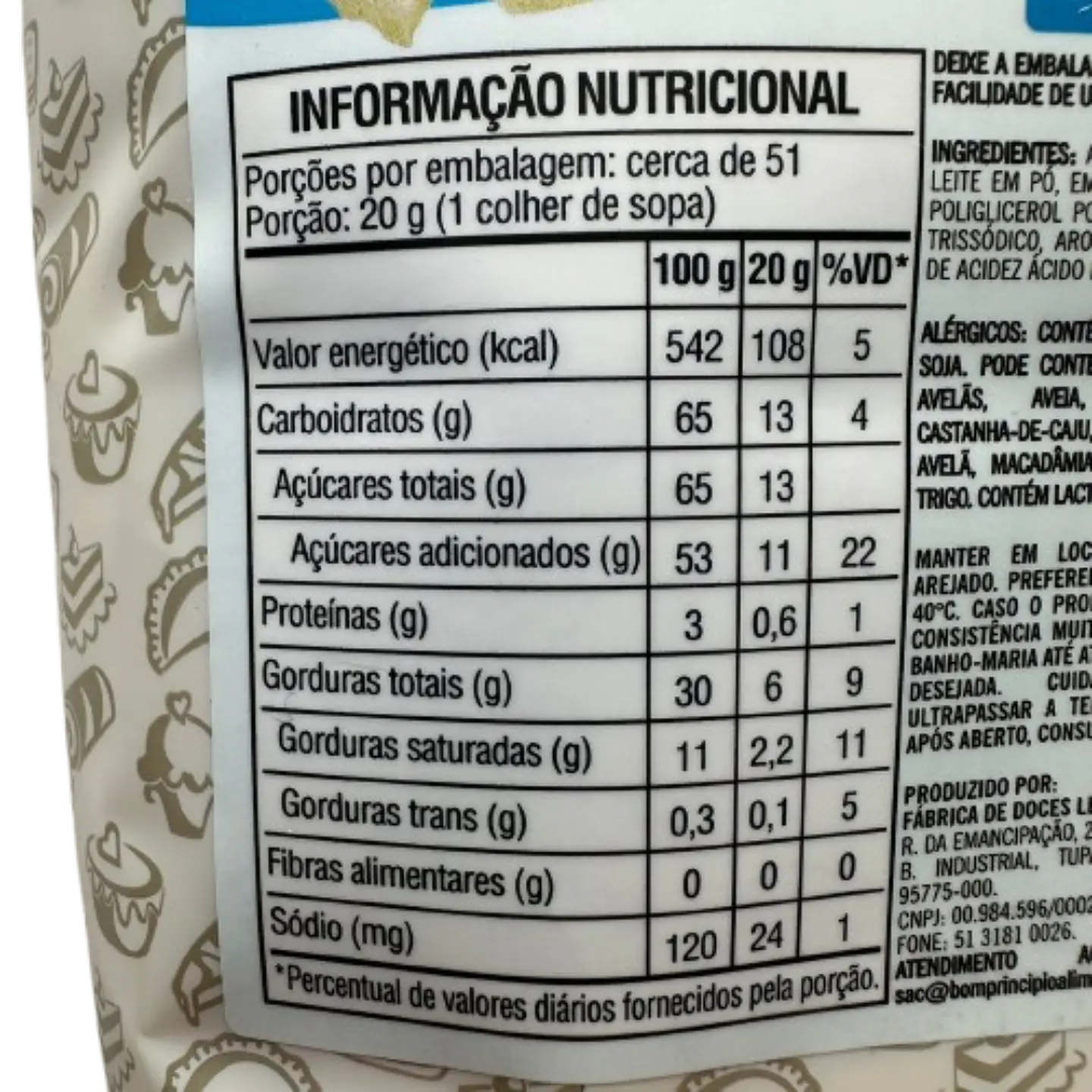 Relleno Chocolate Blanco Bon Principio 1kg 3