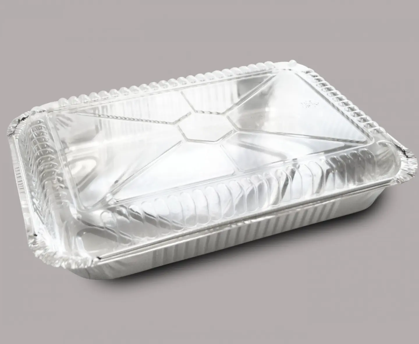 Envase Aluminio C-40 Con Tapa Transparente 27x17x4cm 2