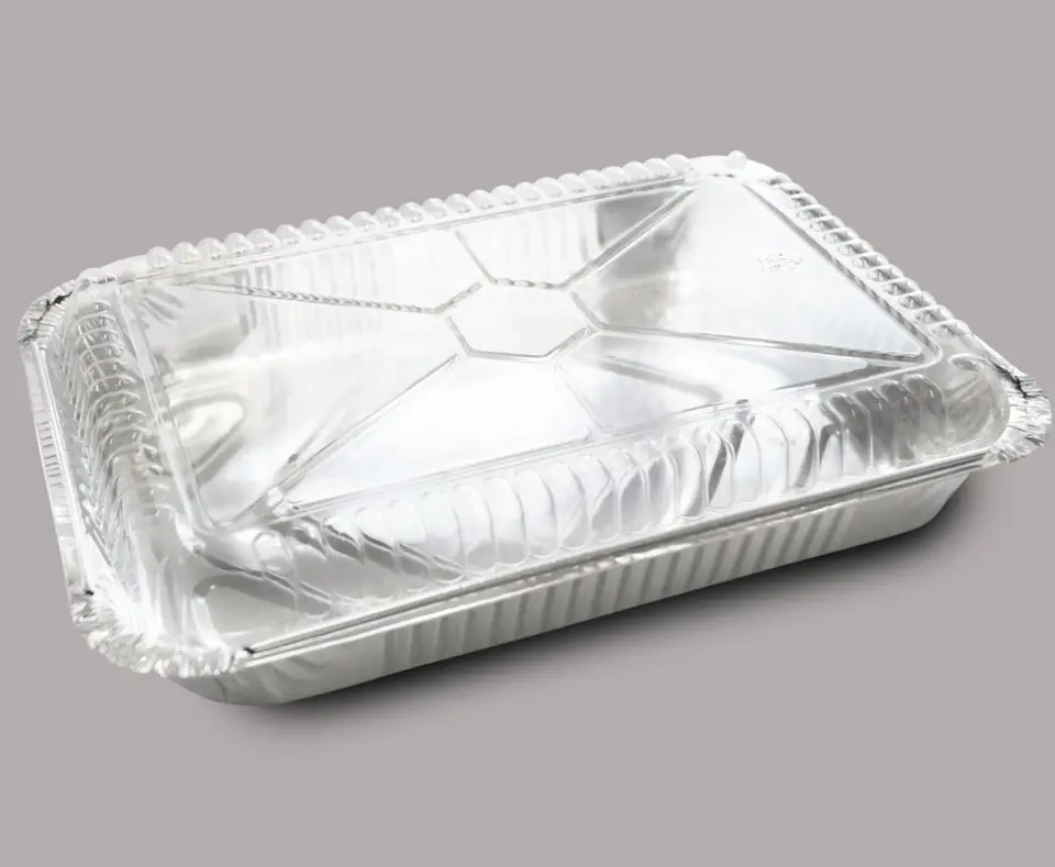 Envase Aluminio C-40 Con Tapa Transparente 27x17x4cm 2