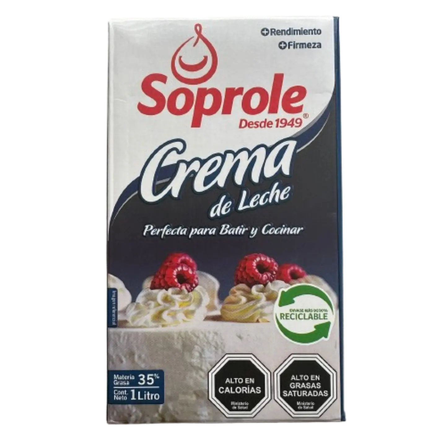 Crema De Leche Para Batir O Cocinar Soprole 1L 1
