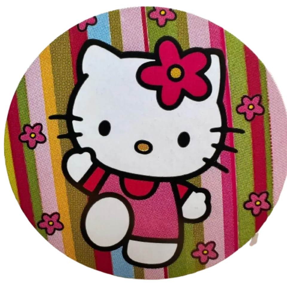 Sticker Hello Kitty 6 Diseños 100un 38mm 2