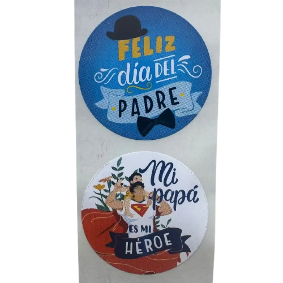 Sticker Feliz Dia Papa A 100un 38mm 1