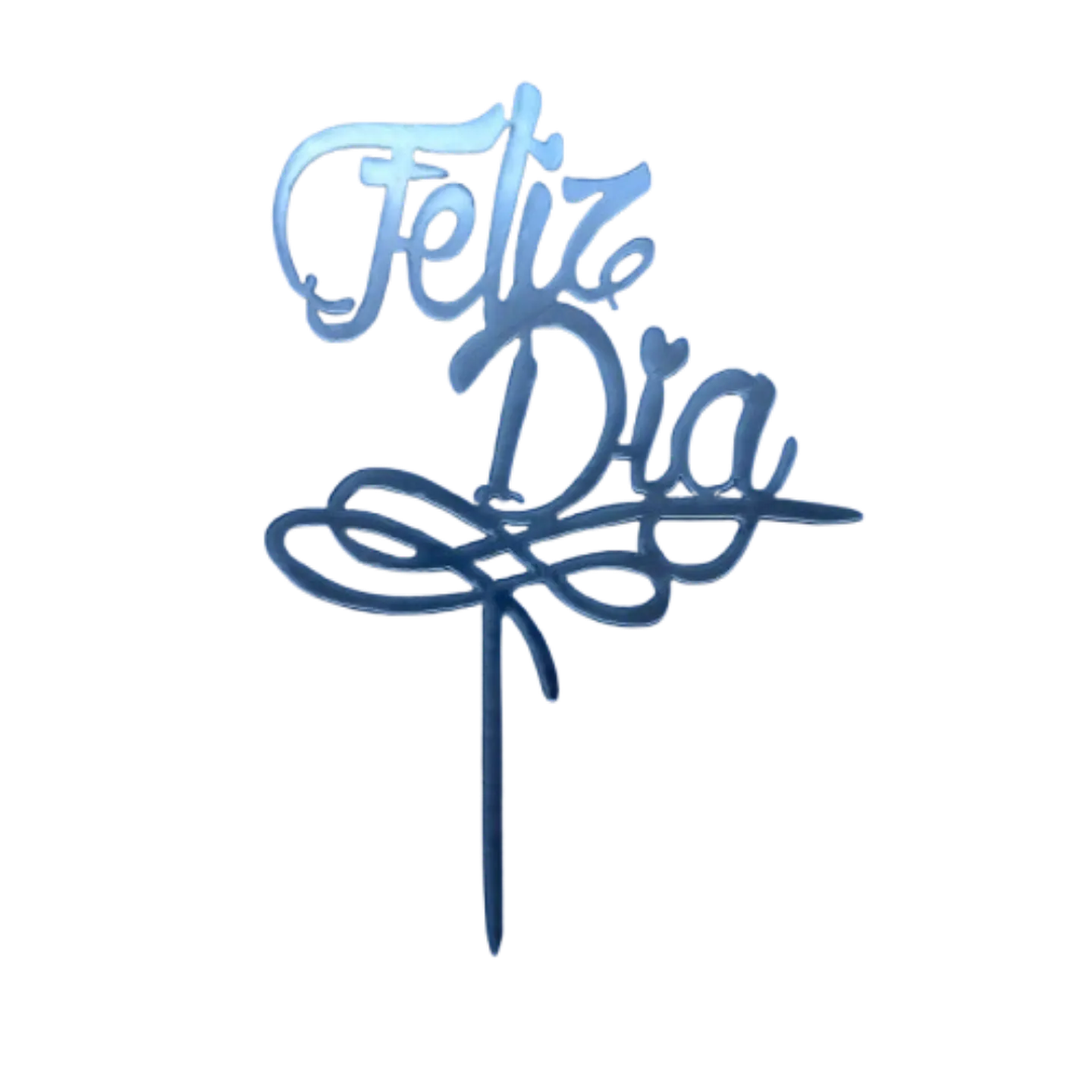 Topper Feliz Dia 1 Plateado 1