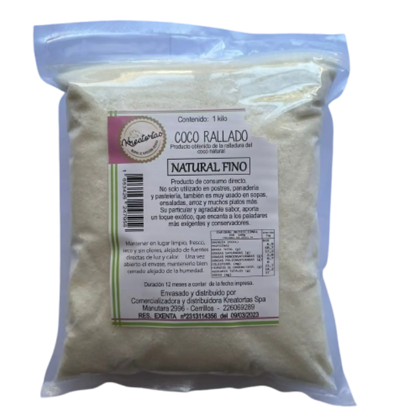 Coco Rallado Kreatortas 1kg 1
