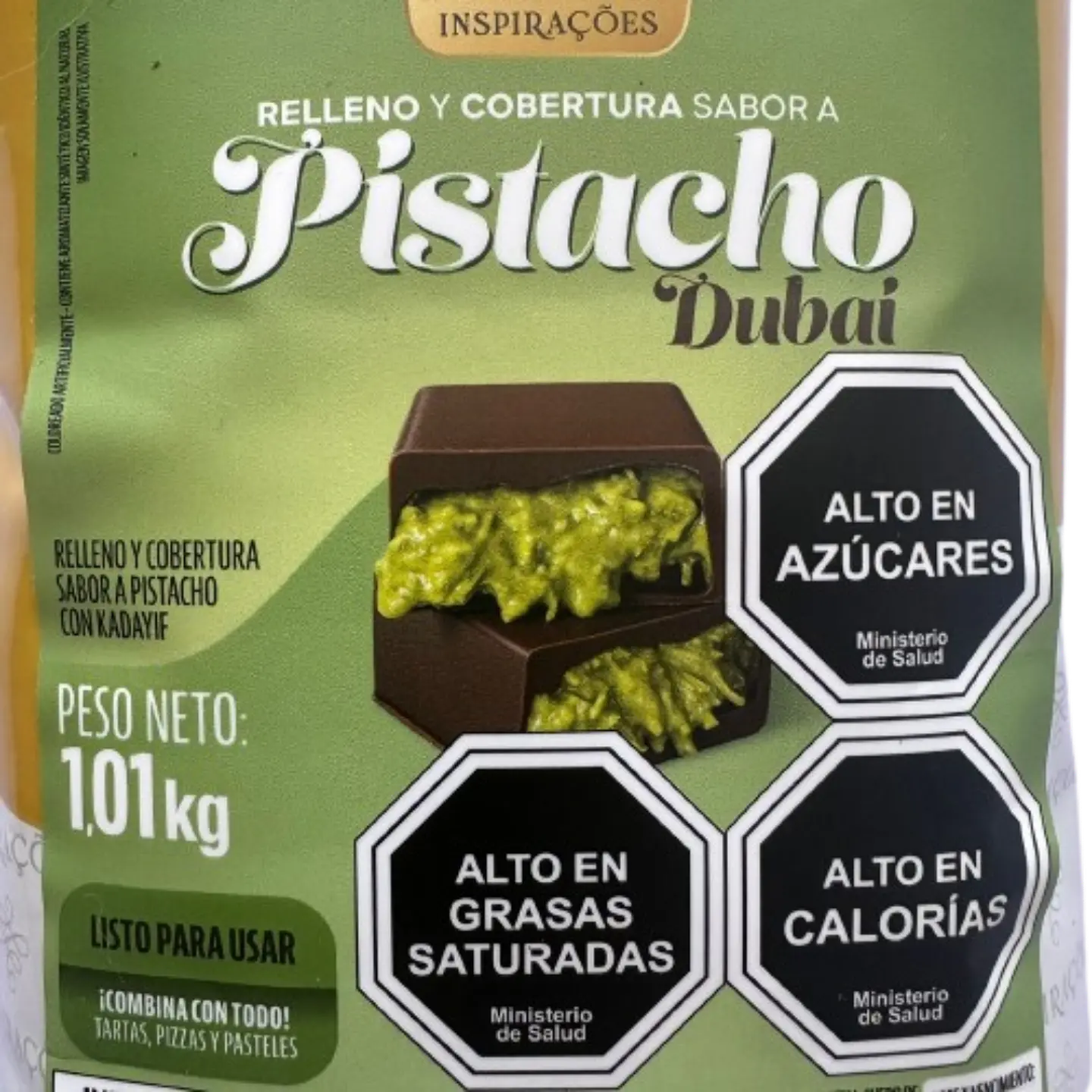 Relleno Pasta Pistacho Dubai Con Kadayif Bon Principio 1kg 3