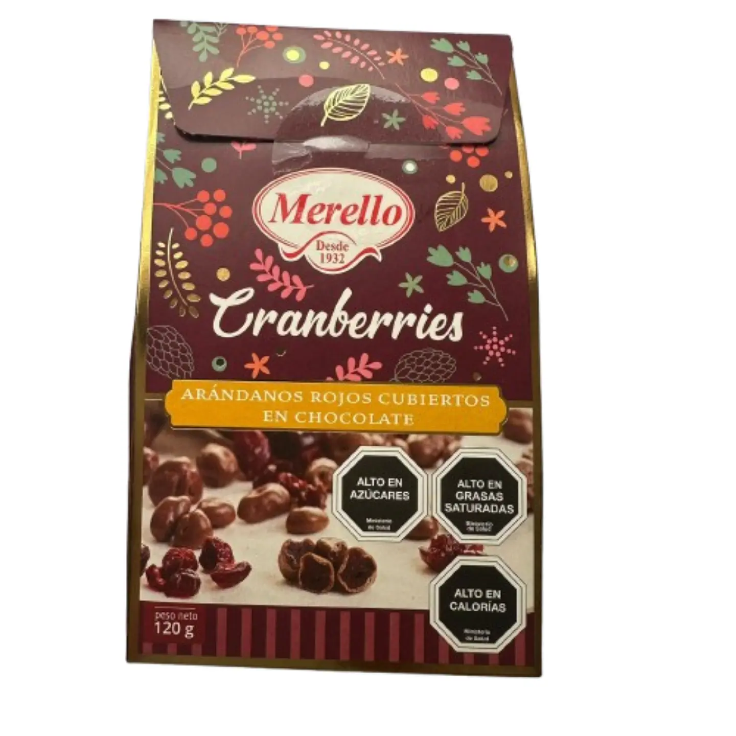 Cranberries Bañados en Chocolate Fino Merello 120g 2