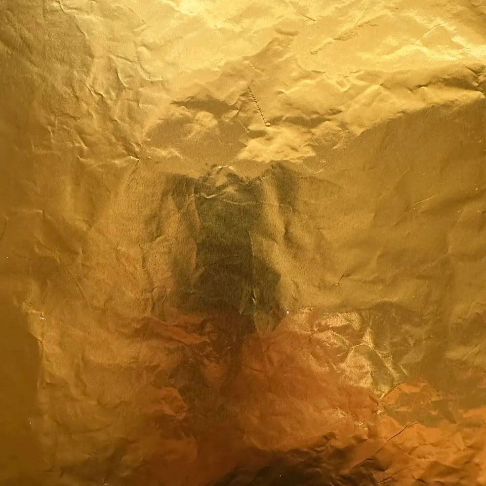Pack 5 Pliego Papel Aluminio Dorado Para Chocolate 43x58cm 3