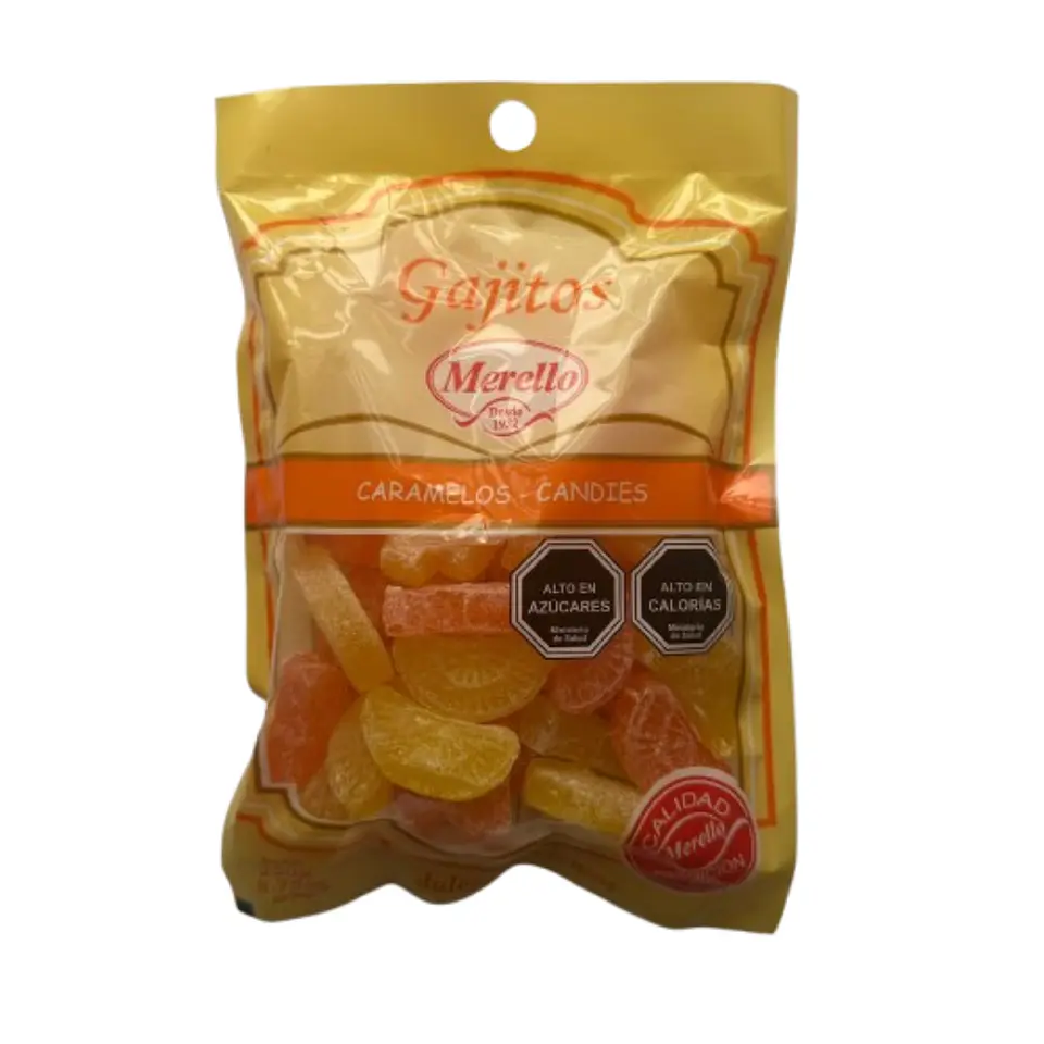 Pack 5 Caramelos Gajitos Naranja Limon Merello 250g 1