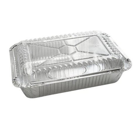Pack 20 Envase Aluminio C-20 Con Tapa Transparente 17x10x4cm