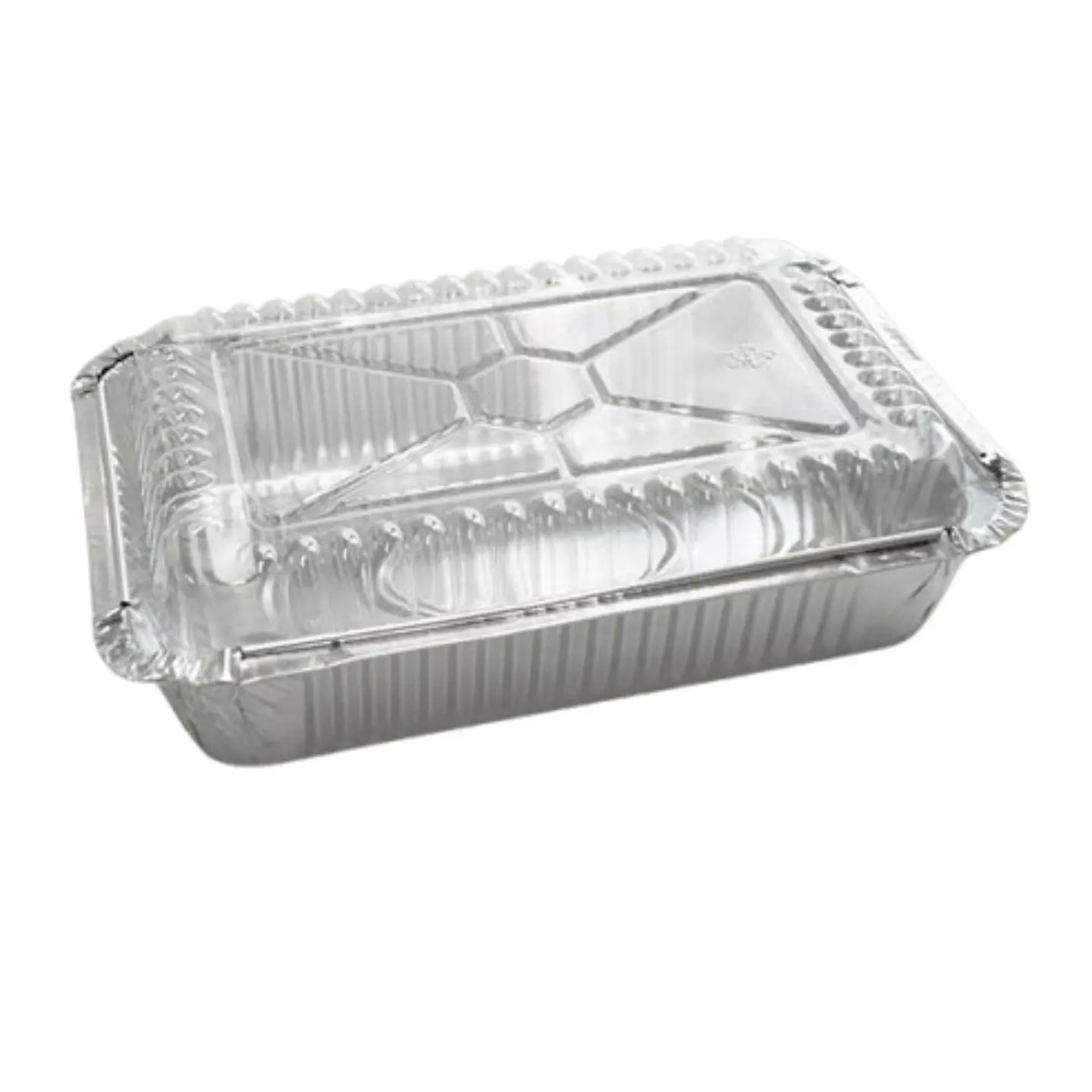 Pack 20 Envase Aluminio C-20 Con Tapa Transparente 17x10x4cm 1