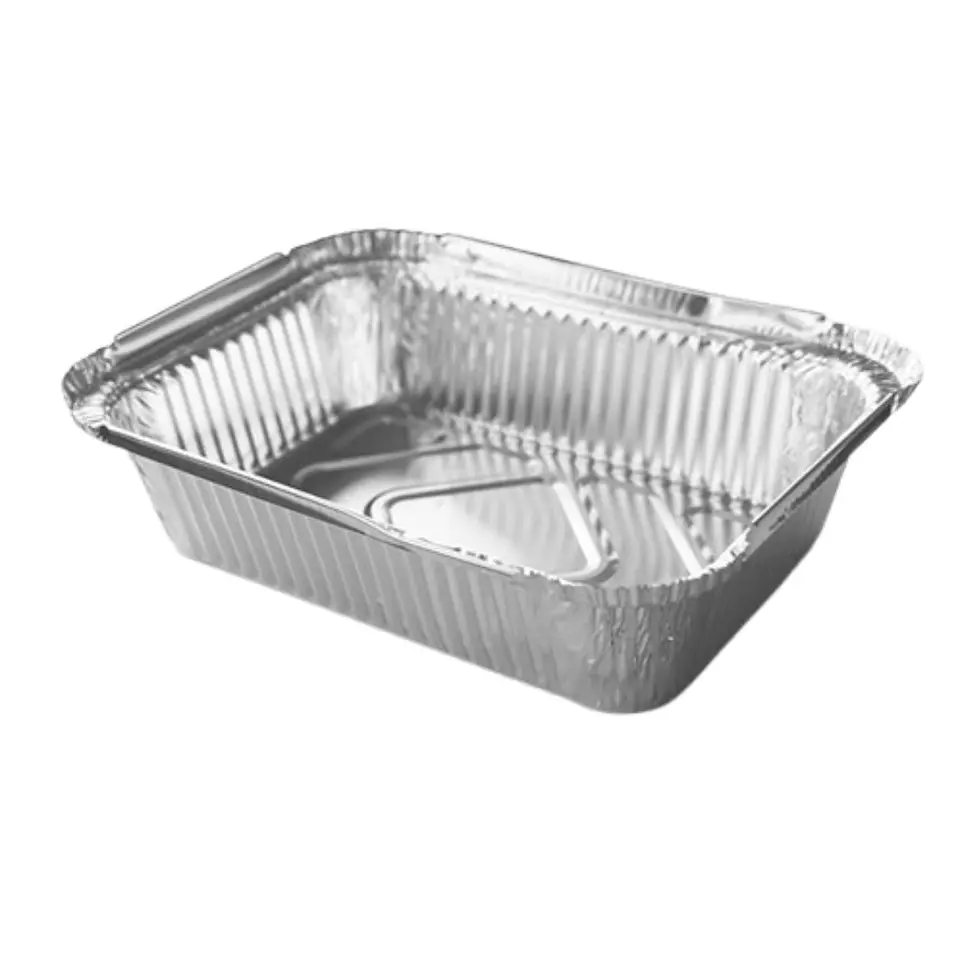 Pack 20 Envase Aluminio C-20 Con Tapa Transparente 17x10x4cm 2