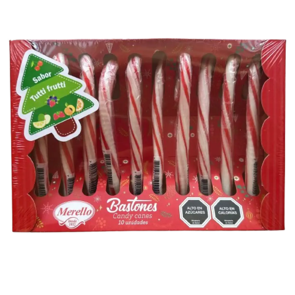Pack 3 Cajas Bastones De Navidad Merello 10 Unidades c/u 1