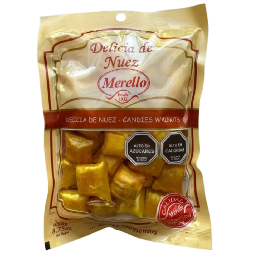 Pack 5 Delicia De Nuez Con Trozos Merello 250g 1