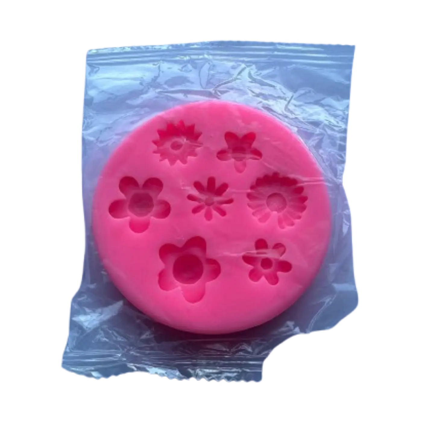 Molde Silicona Flores C 7 Figuras 7,2x7,2cm 1