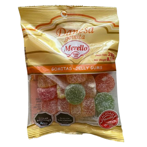 Pack 5 Gomitas Danesas Sabores Frutales Merello 250g