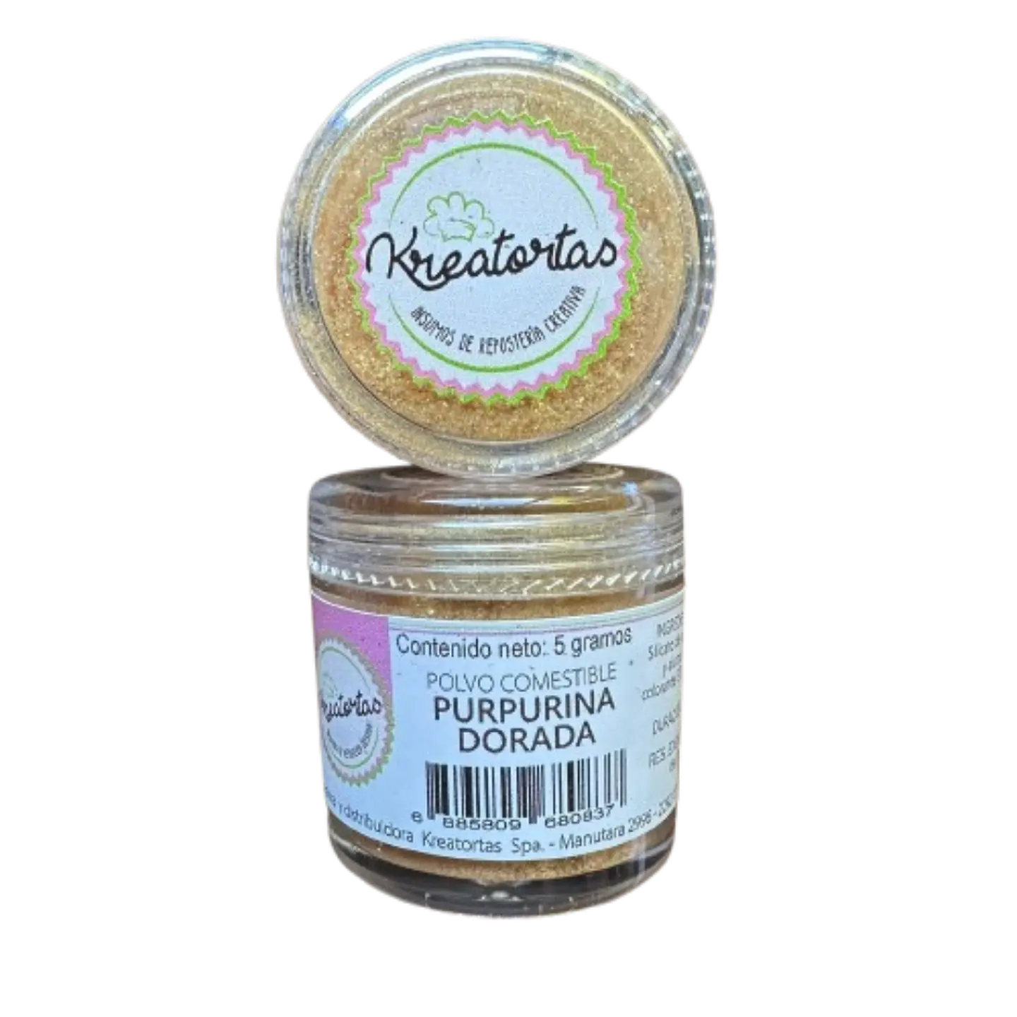 Purpurina Brillo Dorado Comestible Kreatortas 5g 1