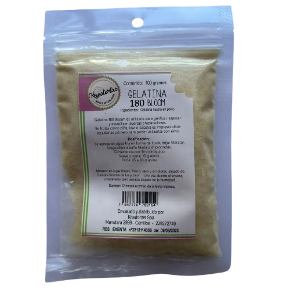 Gelatina Neutra 180 Bloom Kreatortas 100g 1