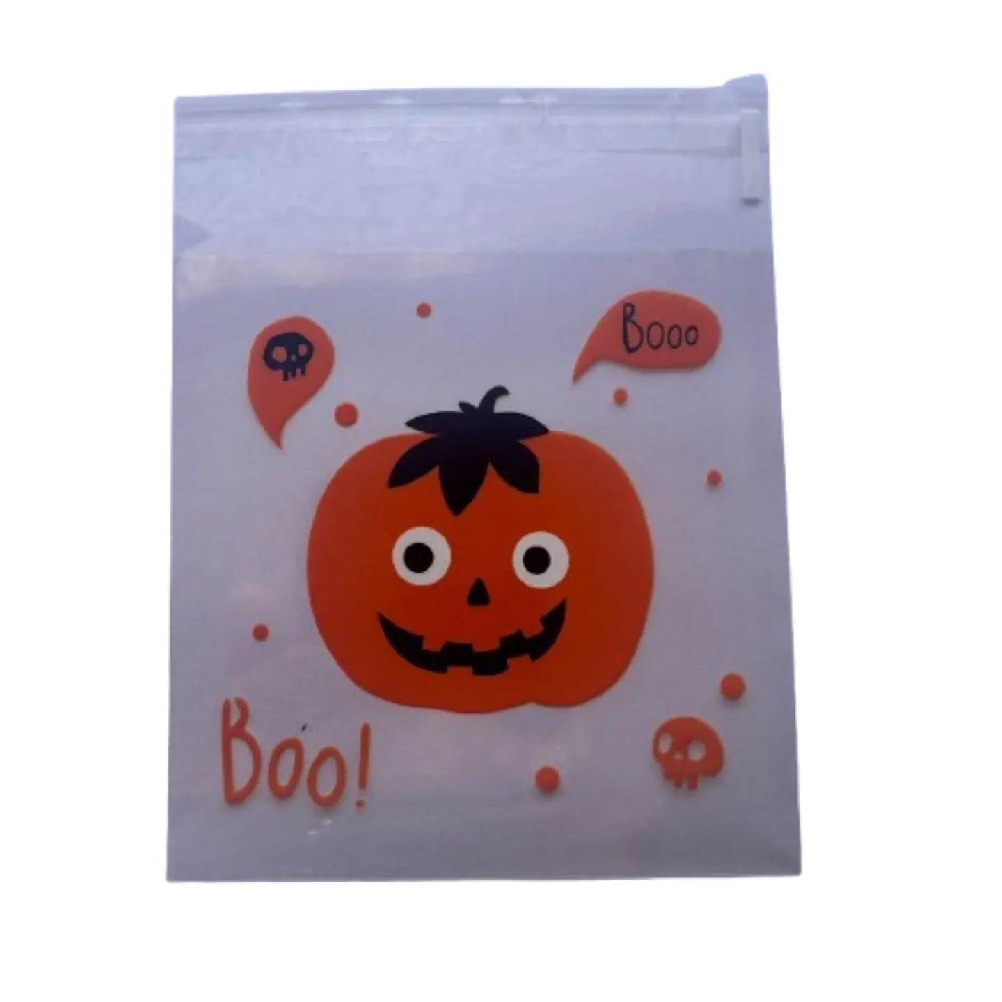Bolsas Halloween A Celofan Autoadhesivas 100un 10x10+2cm 4