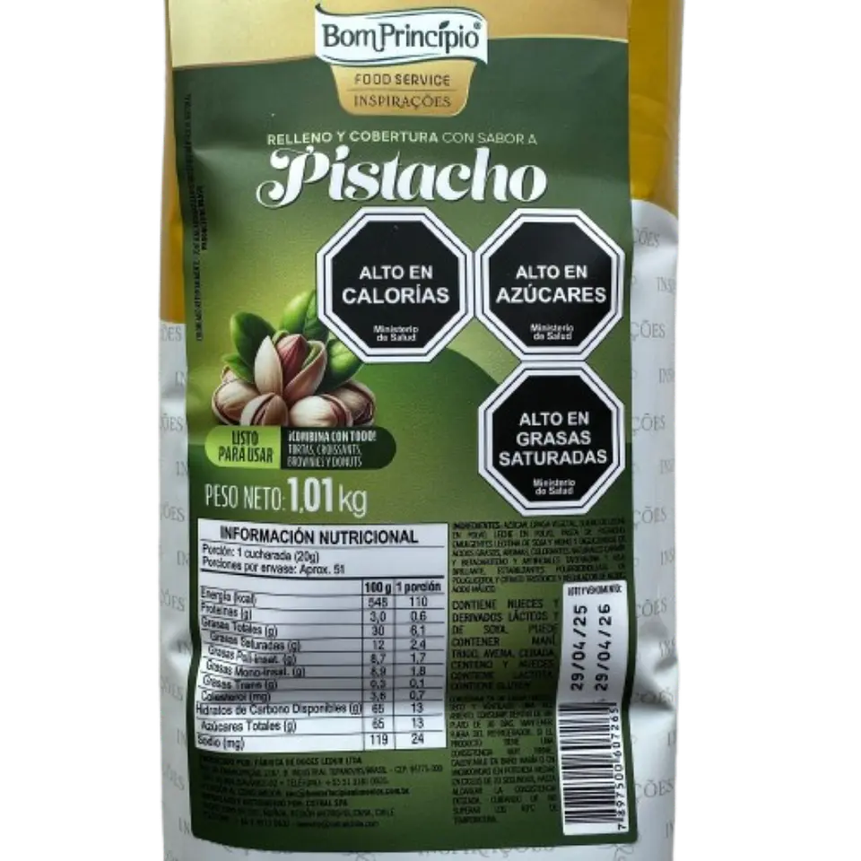Relleno Pasta De Pistacho Bom Principio 1kg 2