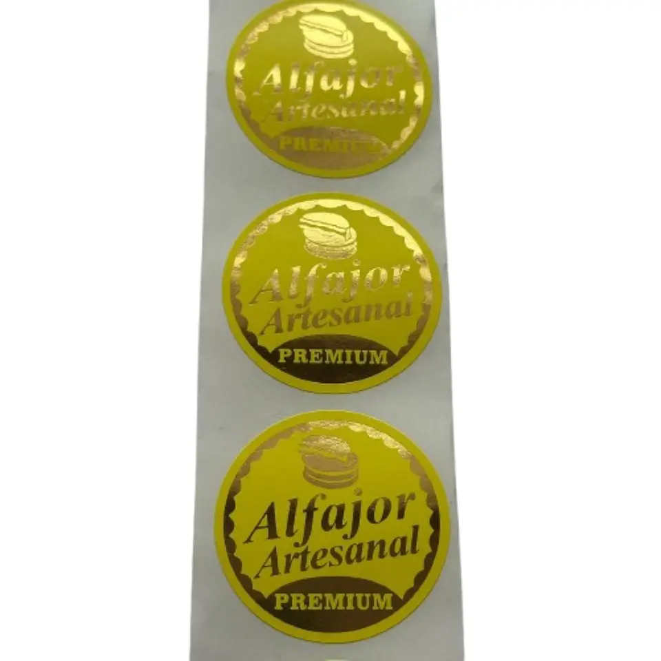 Sticker Alfajor Amarillo 100un 38mm 2