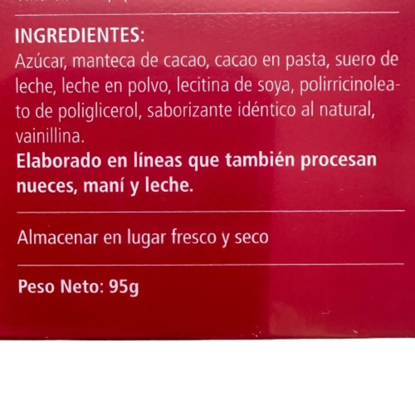 Chocolate Lenguas de Gato Merello 95g 3