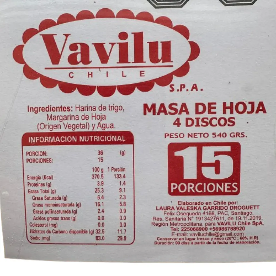 Discos Milhojas 15P 4 Capas Vavilu 2
