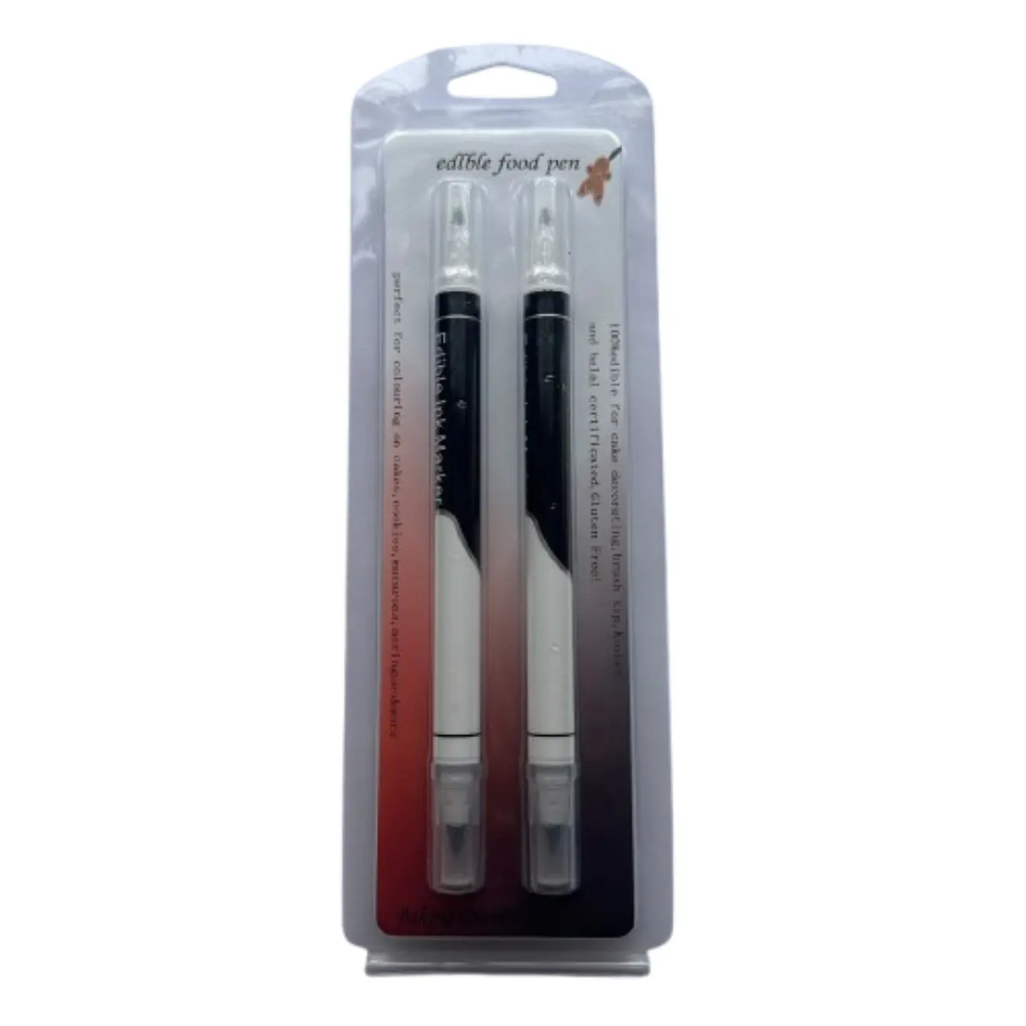 Lapices Marcadores Comestibles Negro Doble Punta 2un 1
