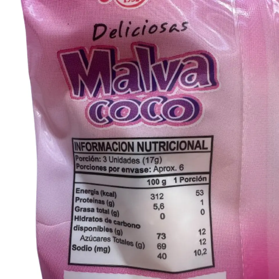 Pack 5 Malva Coco Merello 100g 2